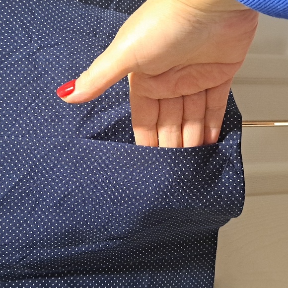 NWT THE LIMITED, Women's blazer, navy blue & small white polka dot. Size XL Tall - Picture 6 of 9